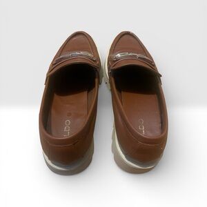 Aldo women Brown Leather Loafers